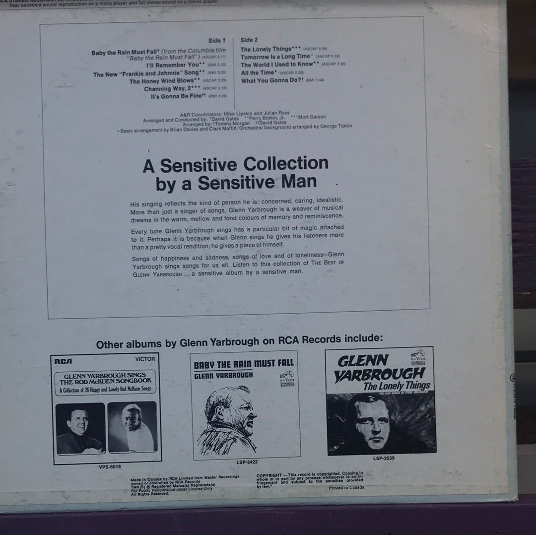 The Best of Glenn Yarbrough - Vinyl Record - 33