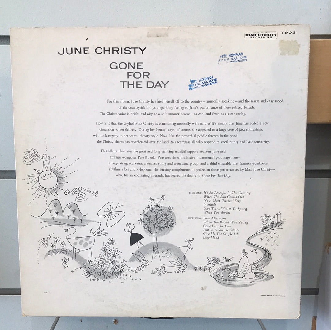 June Christy — Gone For The Day - Vinyl Record - 33