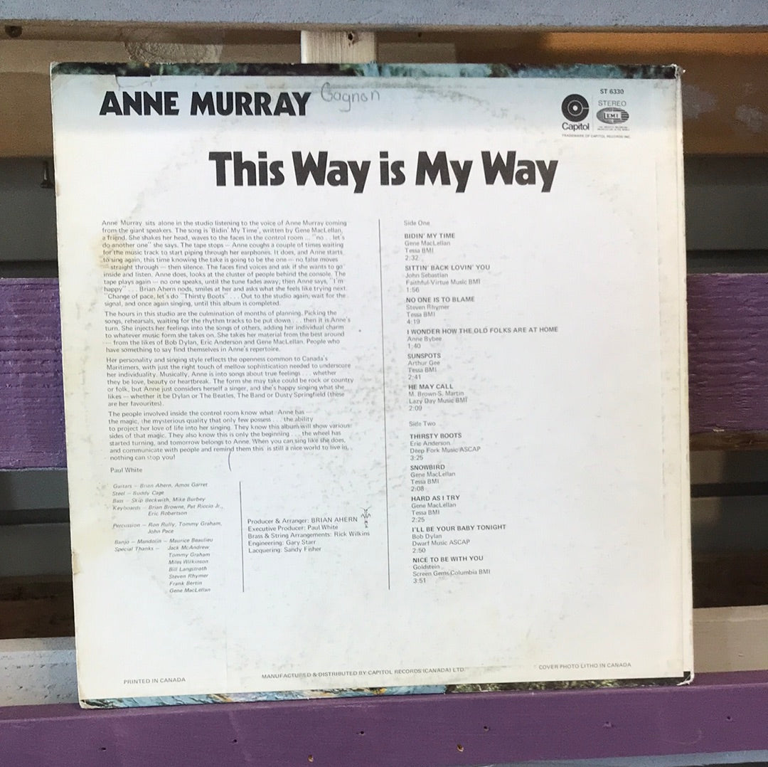 Anne Murray - This Way Is My Way - Vinyl Record - 33