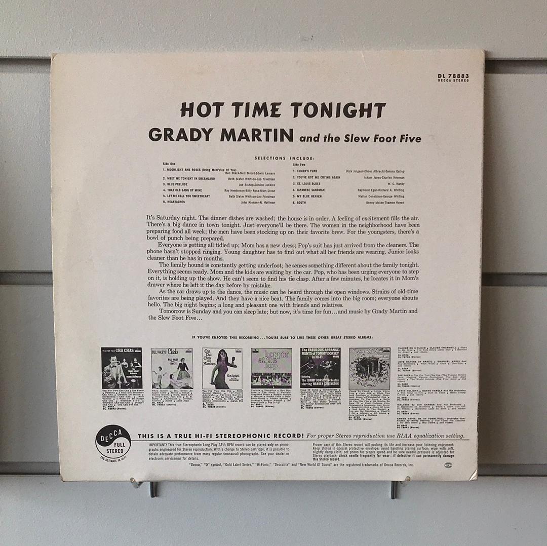 Grady Martin - Hot Time Tonight - Vinyl Record - 33