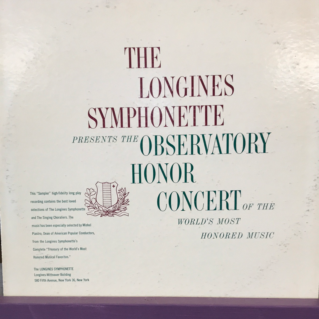 The Observatory Honor Concert - Vinyl Record - 33