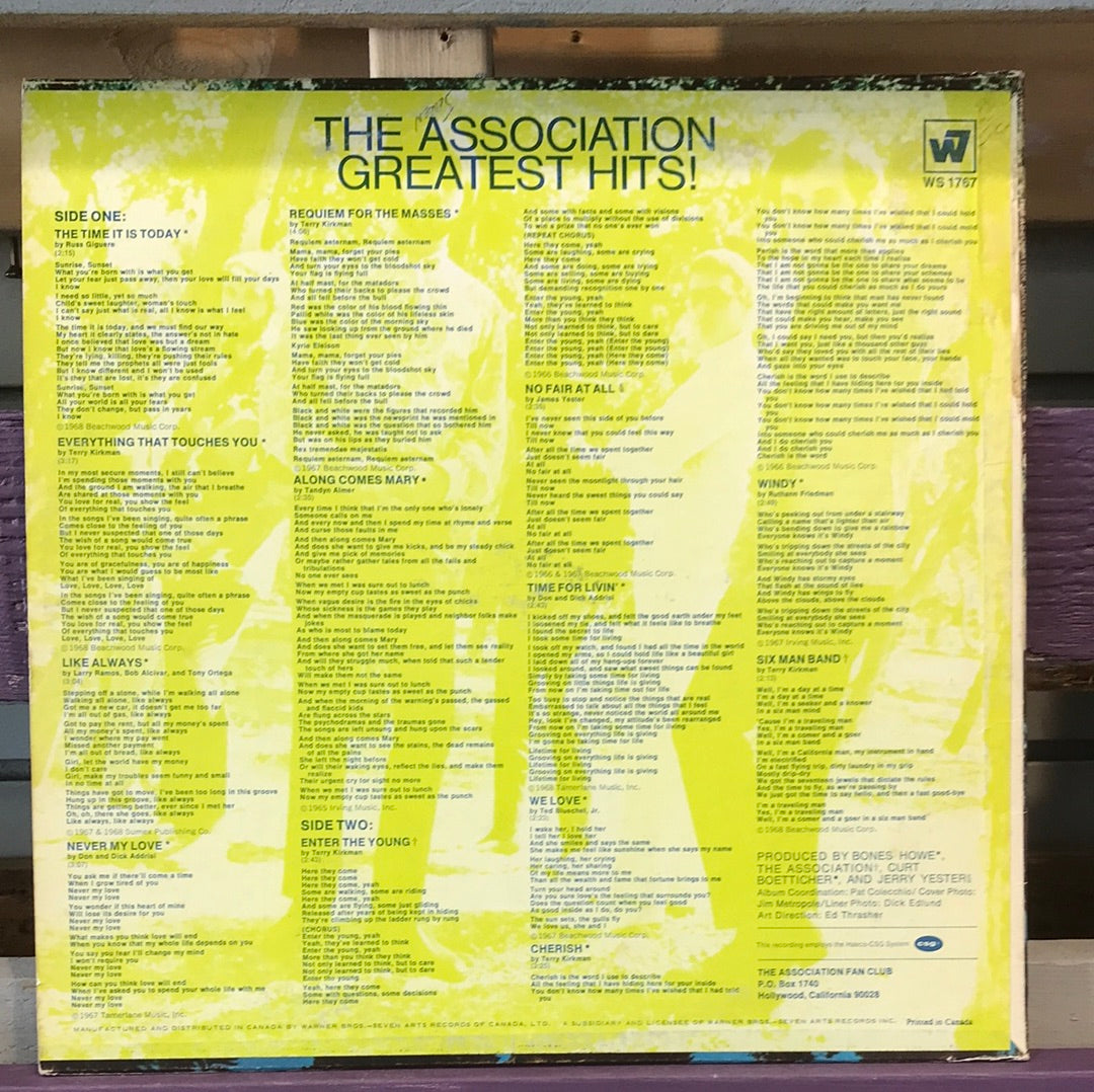 The Association - Greatest Hits - Vinyl Record - 33