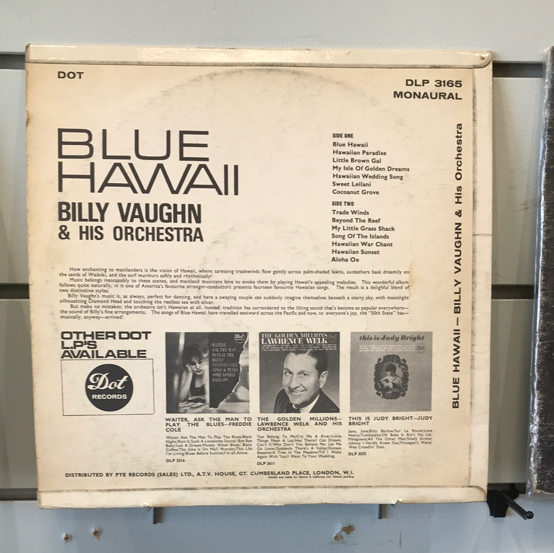 Billy Vaughn - Blue Hawaii - Vinyl Record - 33