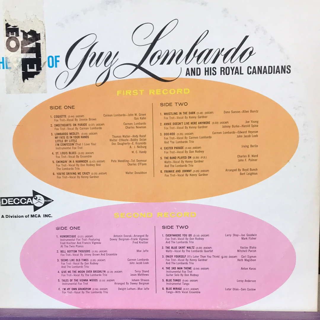 The Best of Guy Lombardo & his Royal Canadians - Vinyl Record - 33