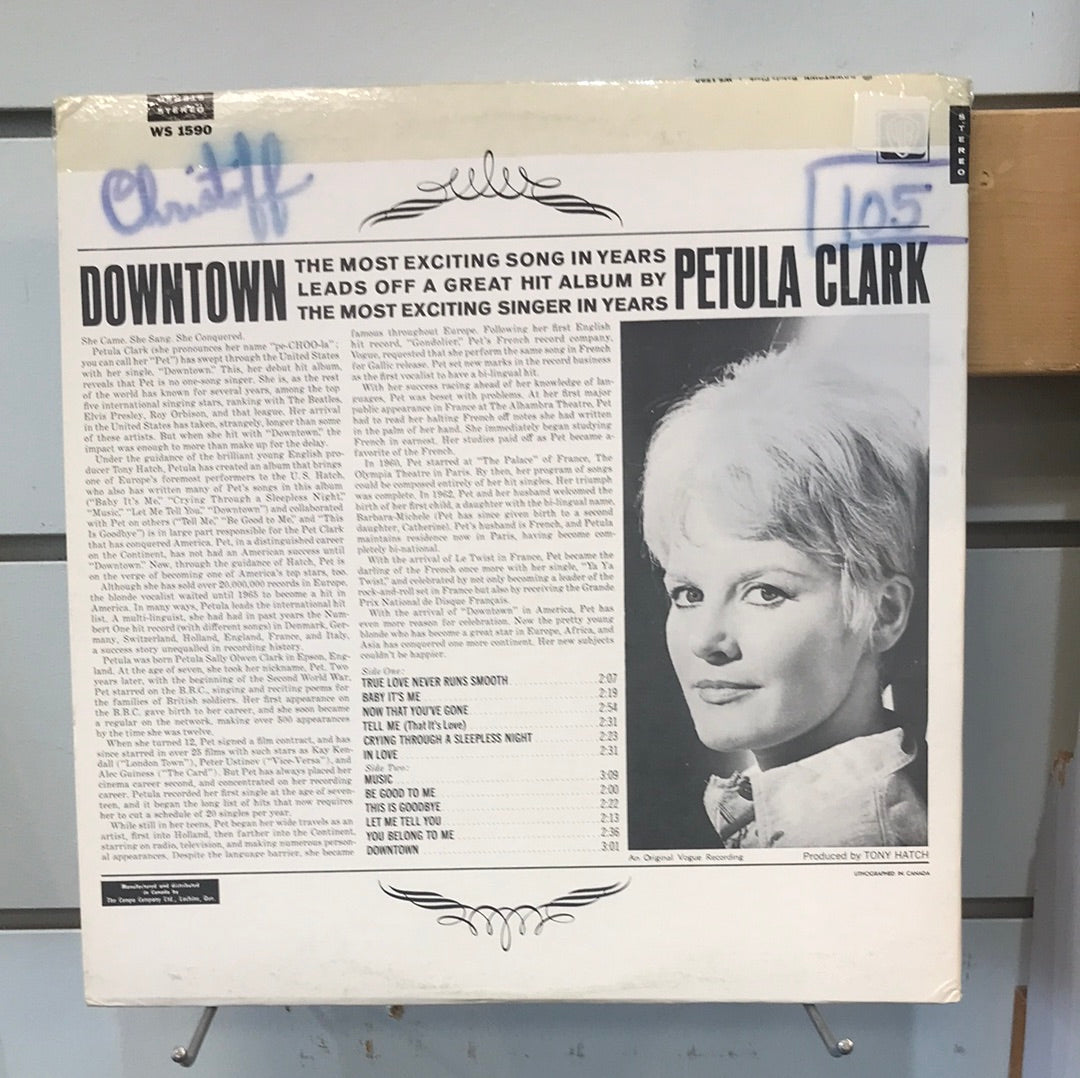 Petula Clark — Downtown - Vinyl Record - 33