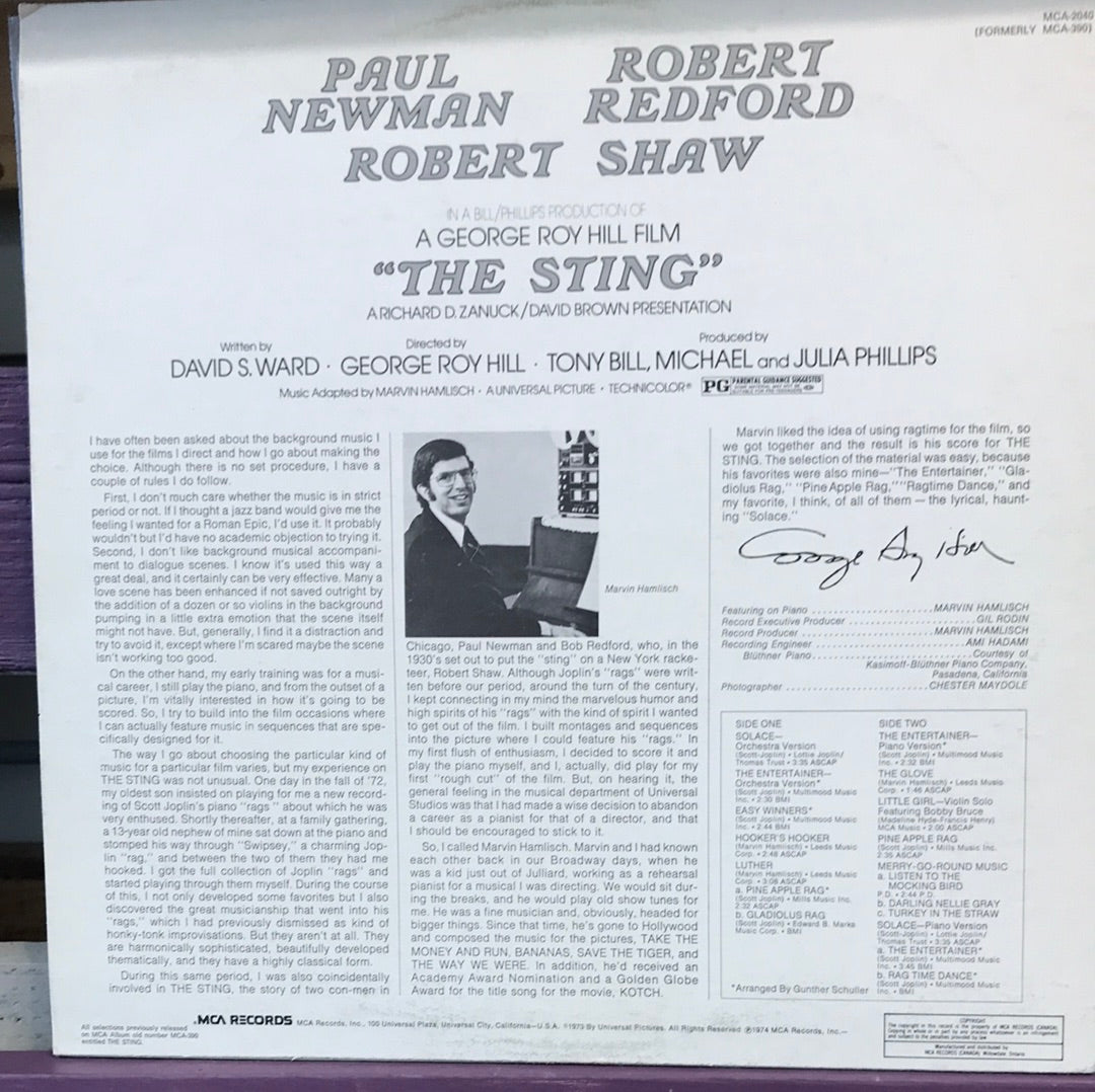 The Sting - Original Motion Picture Soundtrack - Vinyl Record - 33