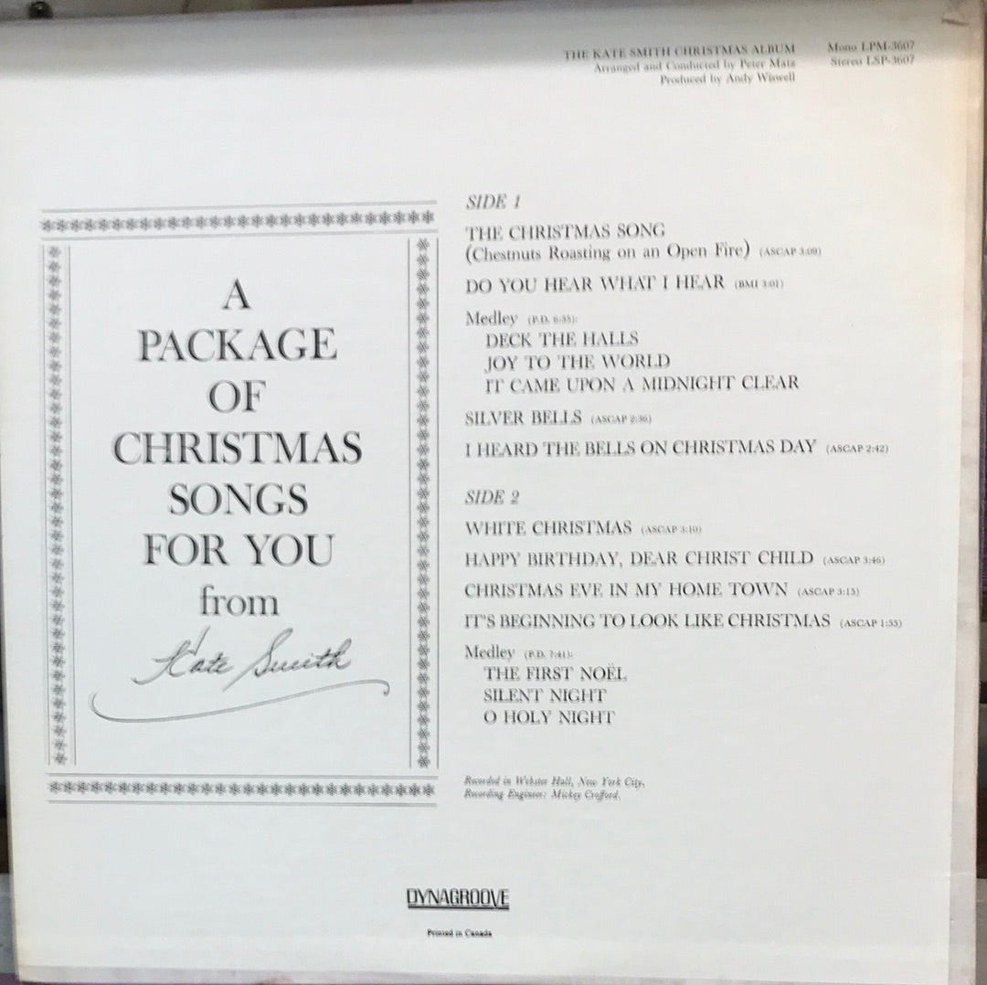 The Kate Smith Christmas Album - Vinyl Record - 33