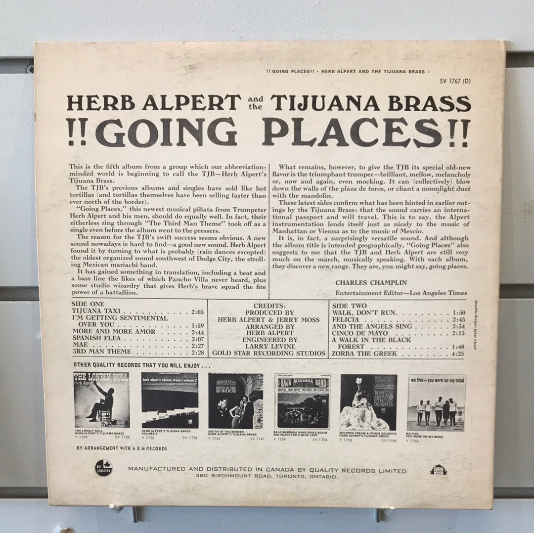 Herb Alpert and The Tijuana Brass - Going Places - Vinyl Record - 33