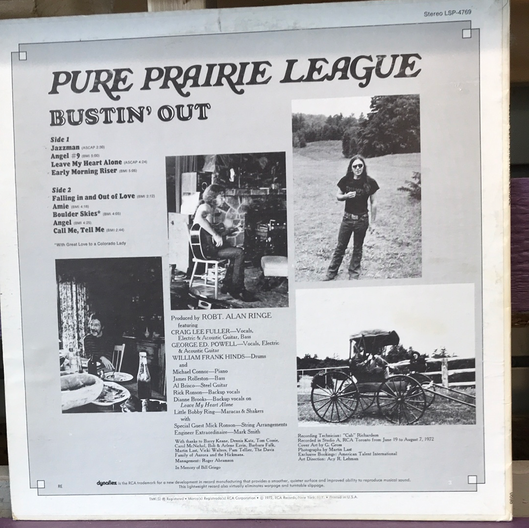 Pure Prairie League - Bustin’ Out - Vinyl Record - 33