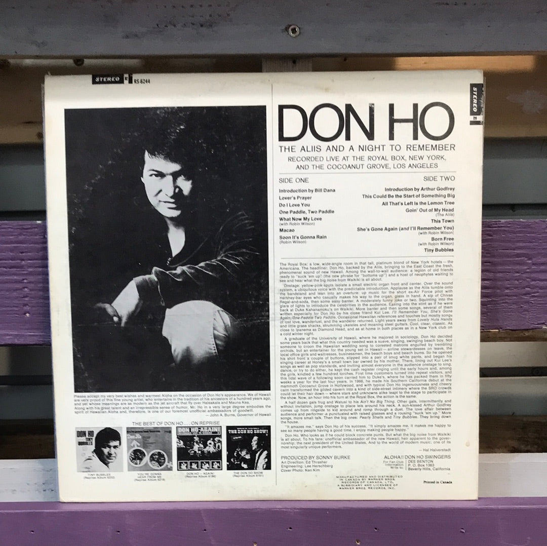 Don Ho - East Coast/West Coast - Vinyl Record - 33