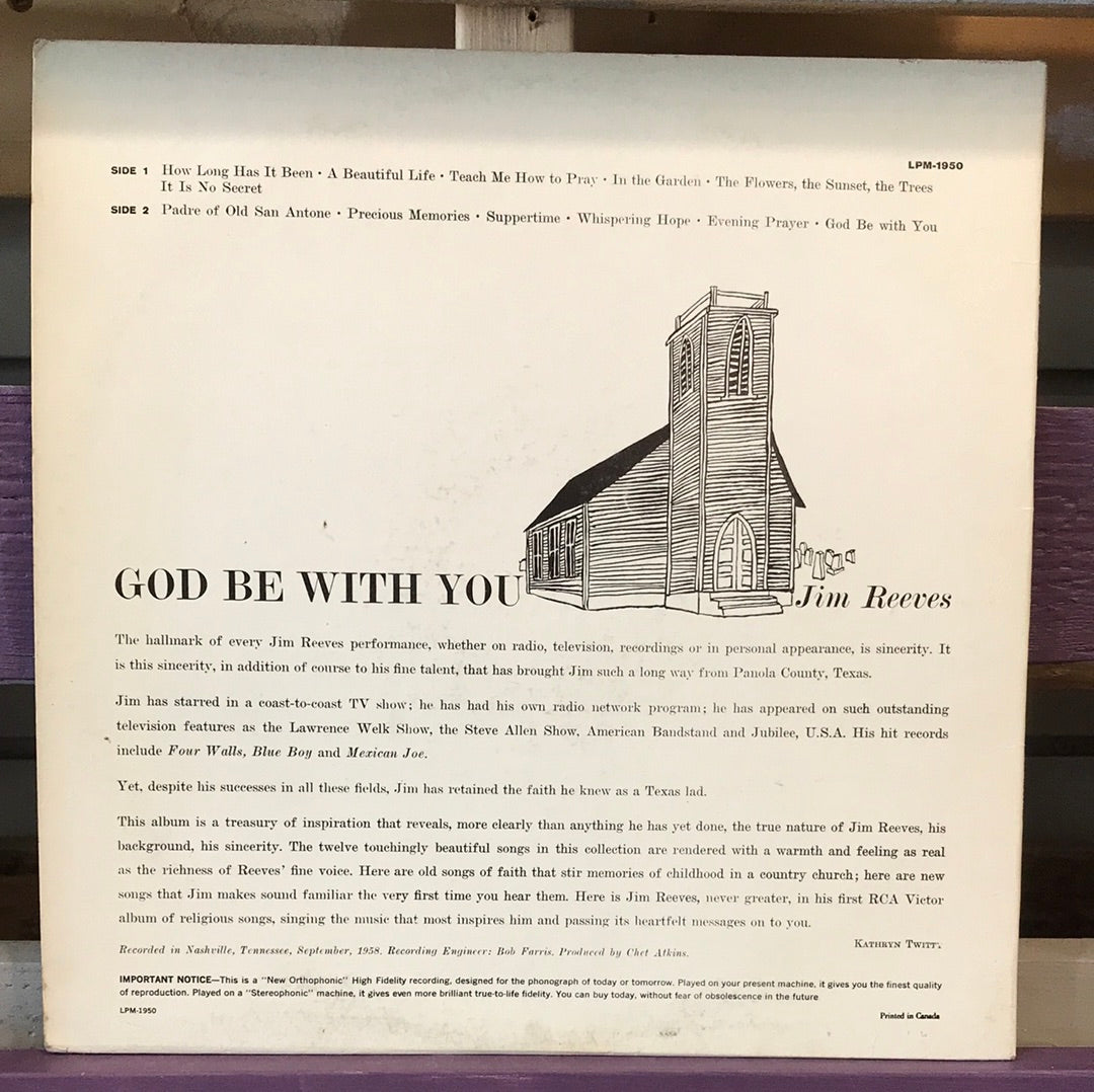 Jim Reeves - God Be With You - Vinyl Record - 33