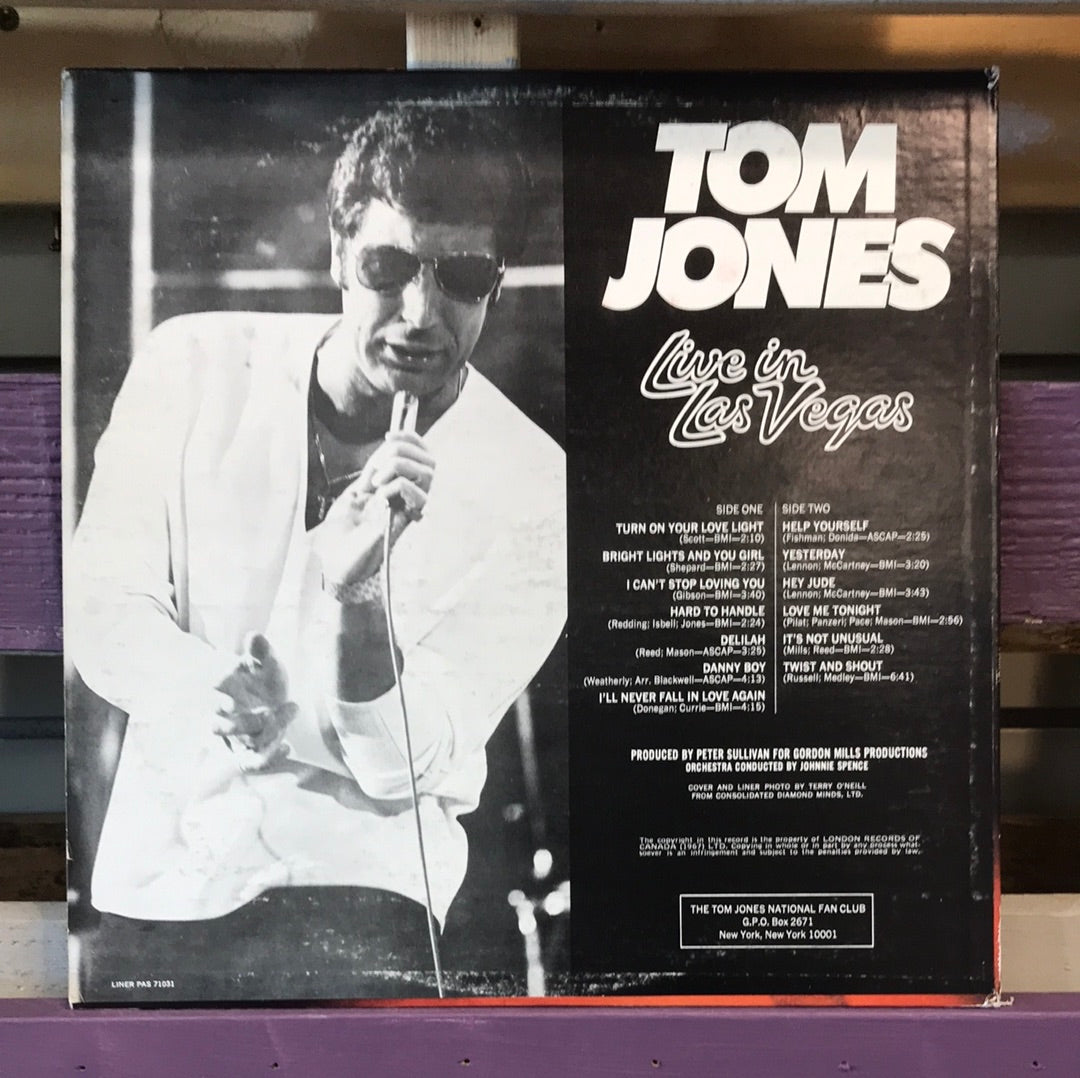 Tom Jones - Live In Las Vegas - Vinyl Record - 33
