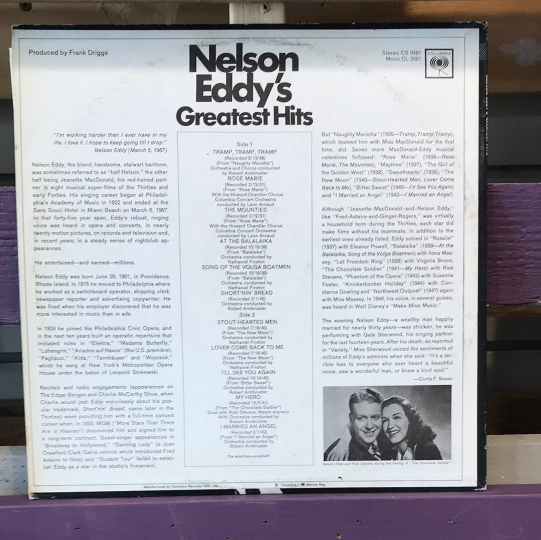 Nelson Eddy - Nelson Eddy’s Greatest Hits - Vinyl Record - 33