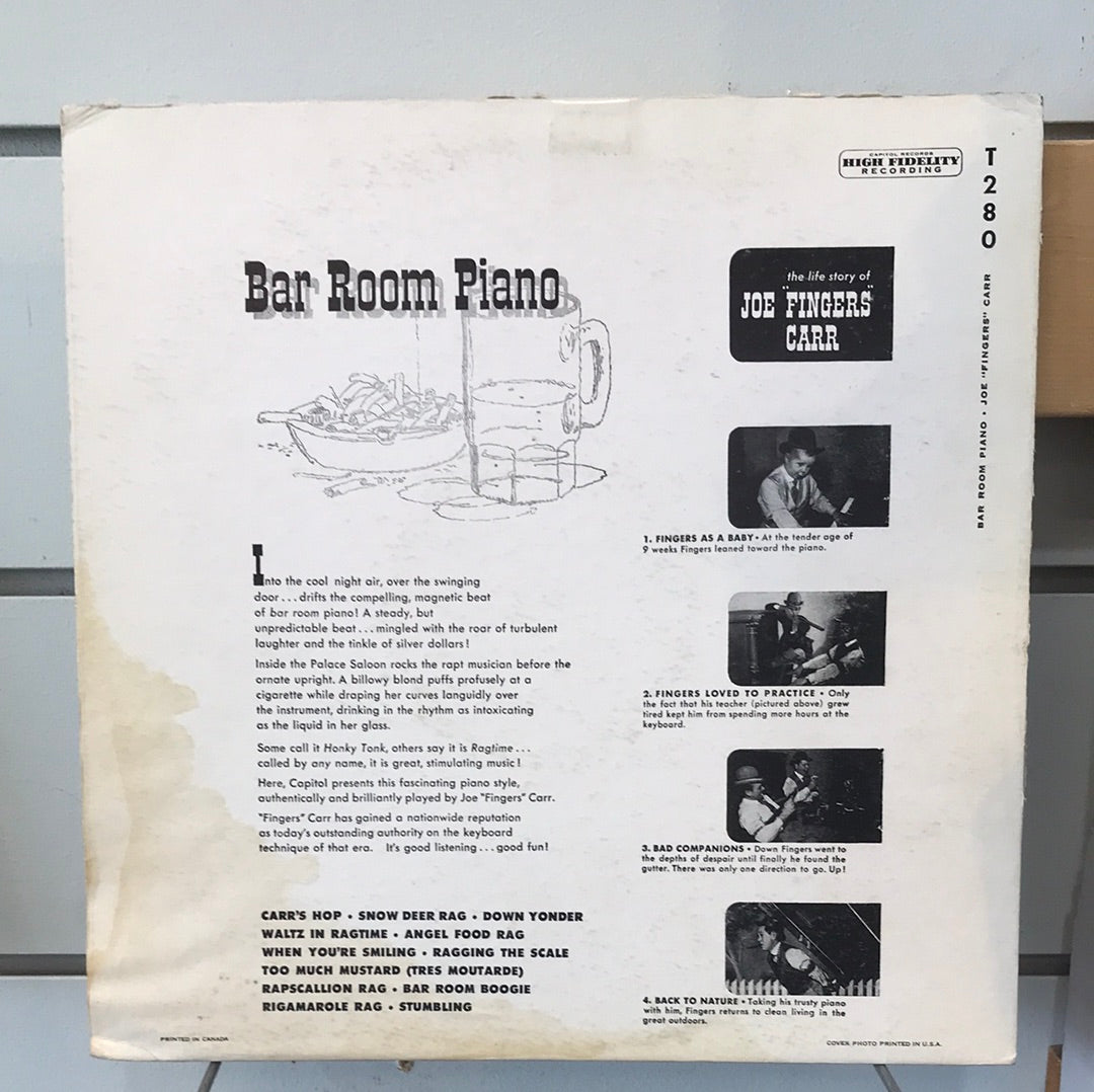 Joe “Fingers” Carr — Bar Room Piano - Vinyl Record - 33