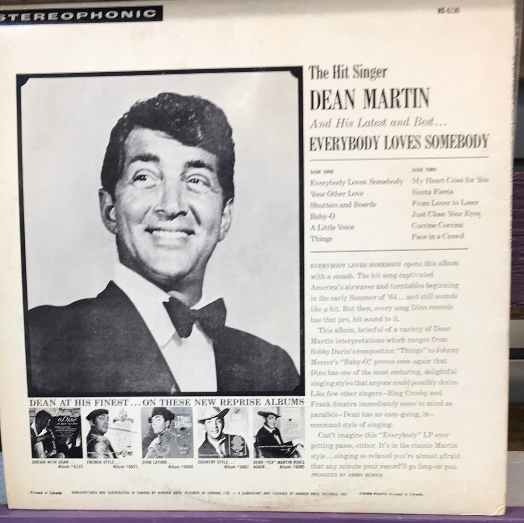 Dean Martin - Everybody Loves Somebody - Vinyl Record - 33