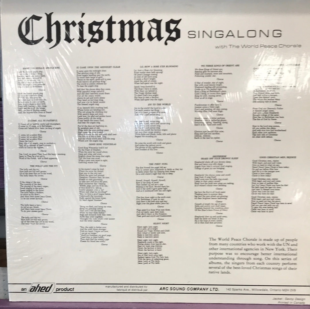 Christmas Singalong with the World Peace Chorale - Vinyl Record - 33