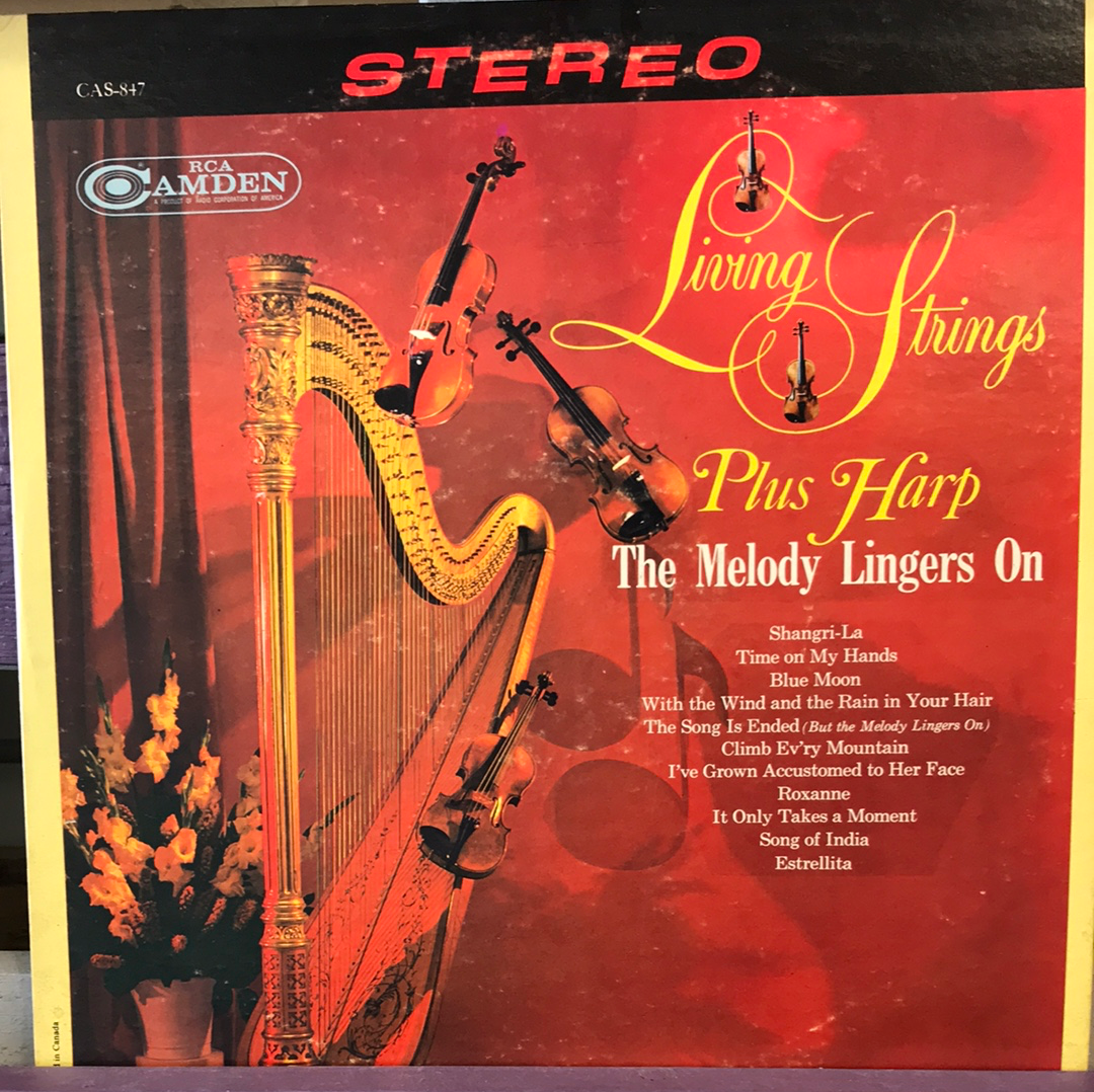 Living Strings Plus Harp - The Melody Lingers On - Vinyl Record - 33