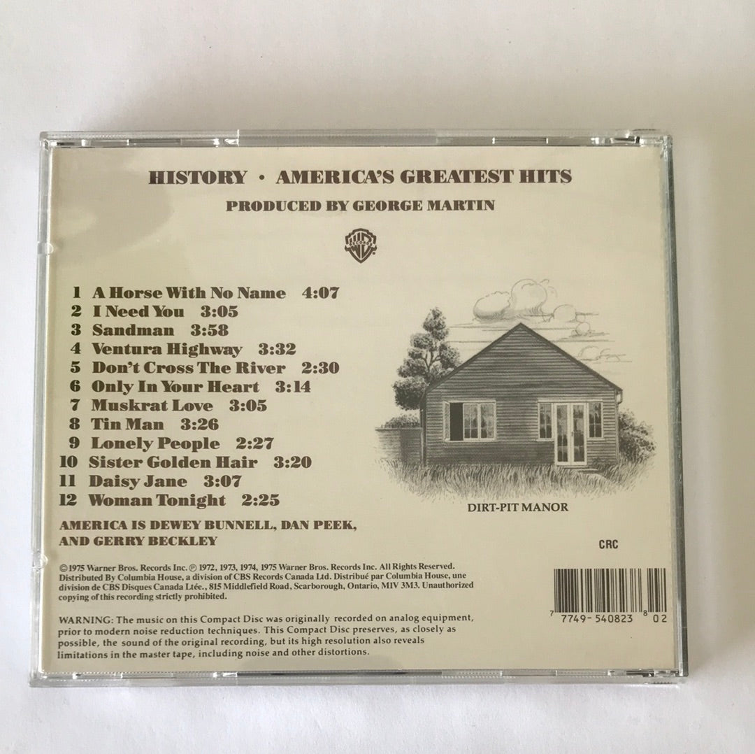 America — America’s Greatest Hits/History - Vinyl Record - 33