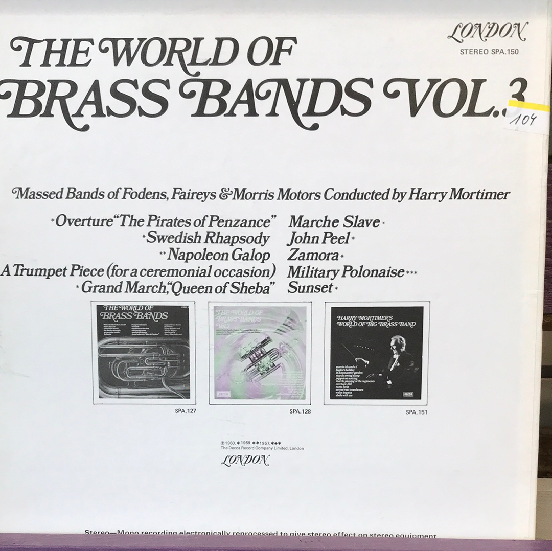 The World of Brass Band Volume 3 - Vinyl Record - 33