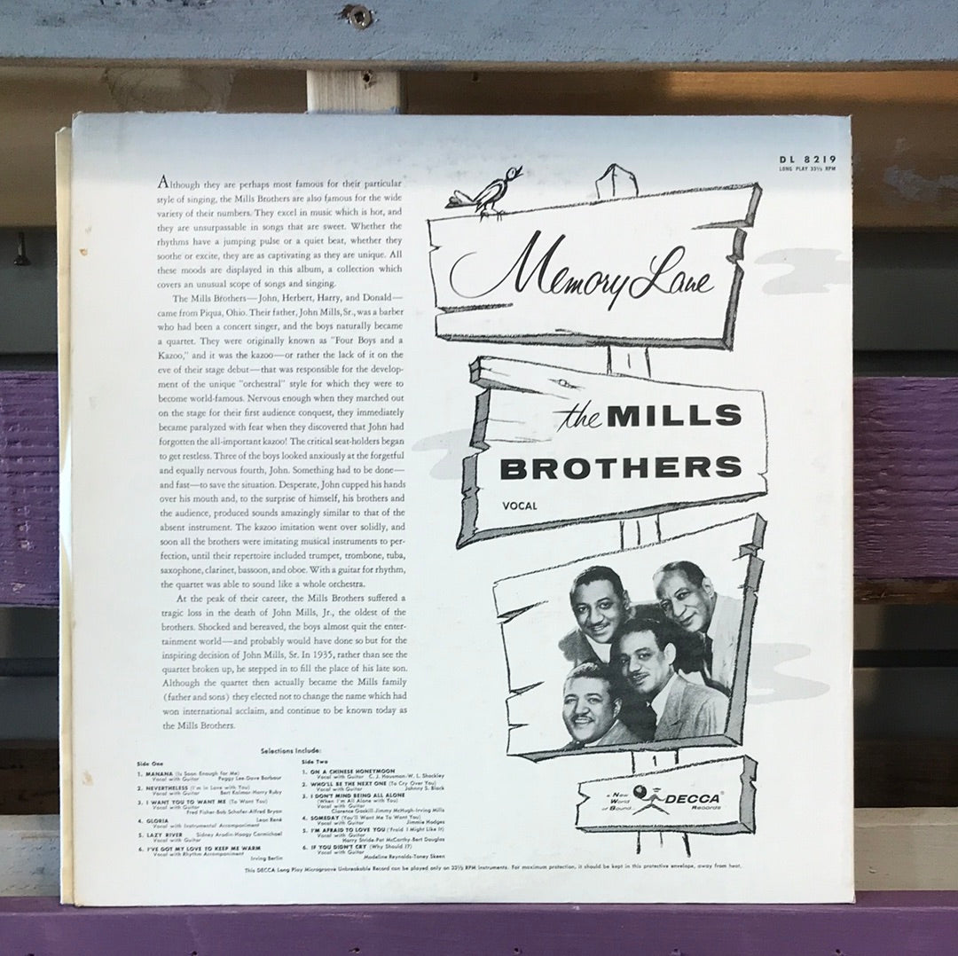 The Mills Brothers - Memory Lane - Vinyl Record - 33