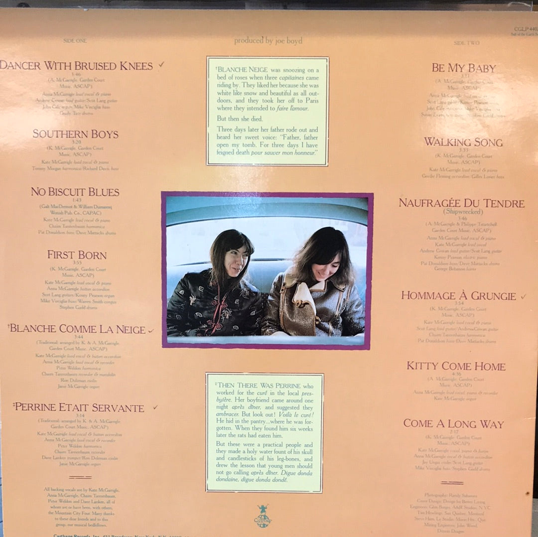 Kate & Anna Mcgarrigle - Dancer With Bruised Knees - Vinyl Record - 33