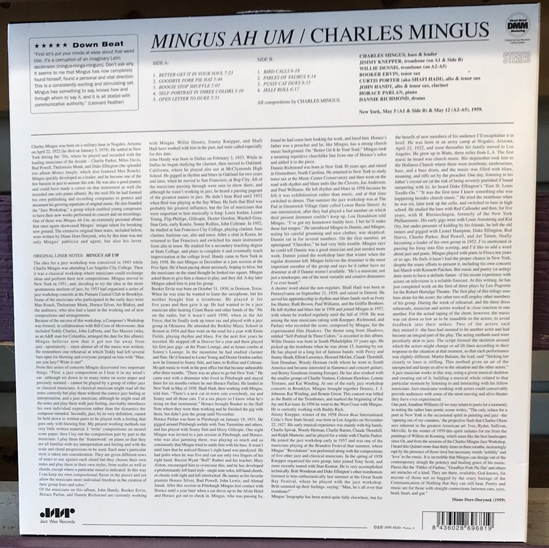 Mingus Ah Um - Charles Mingus - Vinyl Record - 33