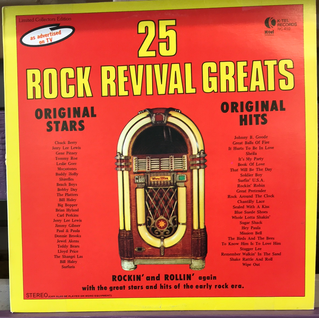K-Tel - 25 Rock Revival Greats - Vinyl Record - 33