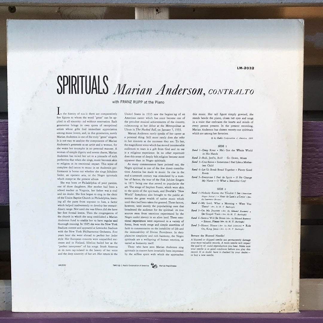 Marian Anderson - Sprituals - Vinyl Record - 33