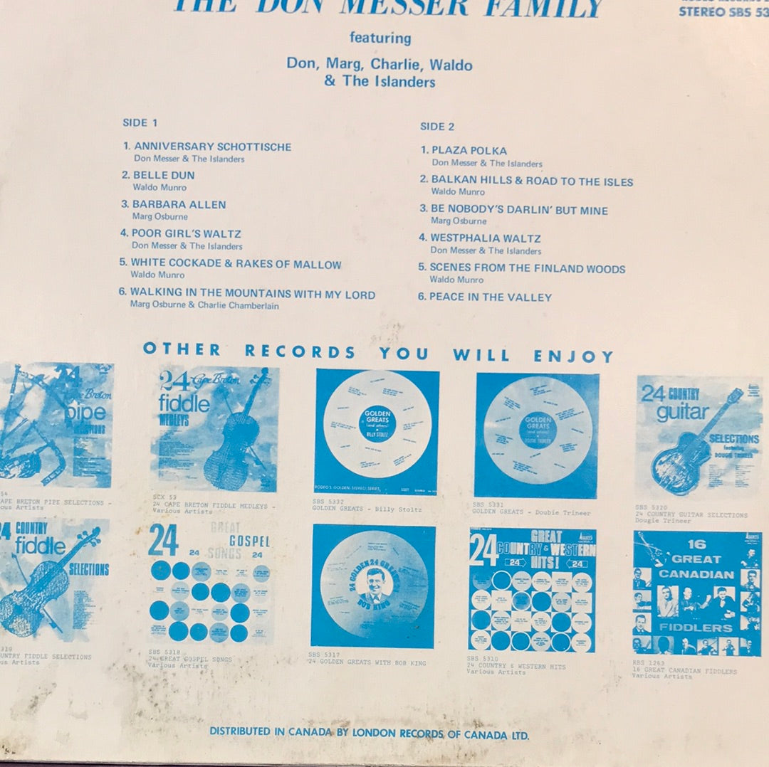 The Don Messer Family - Vinyl Record - 33