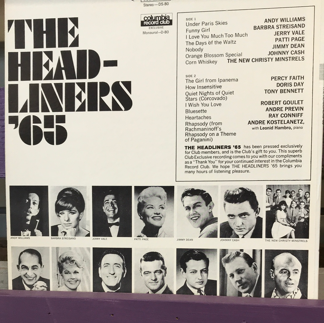 The Headliners ‘65 - Vinyl Record - 33