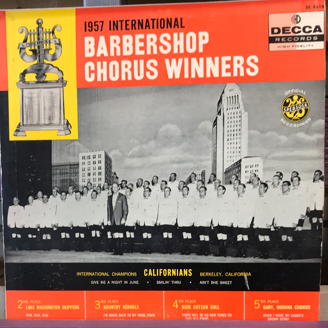 1957 International Barbershop Chorus Winners - Vinyl Record - 33