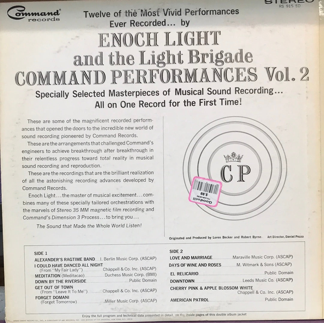 Enoch Light Command Performances - Volume 2 - Vinyl Record - 33