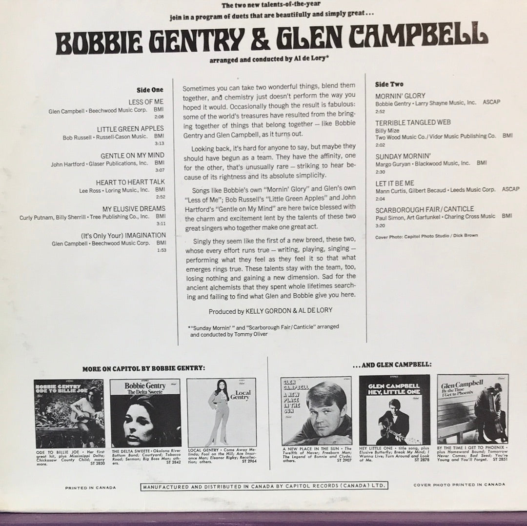 Bobbie Gentry & Glen Campbell - Vinyl Record - 33