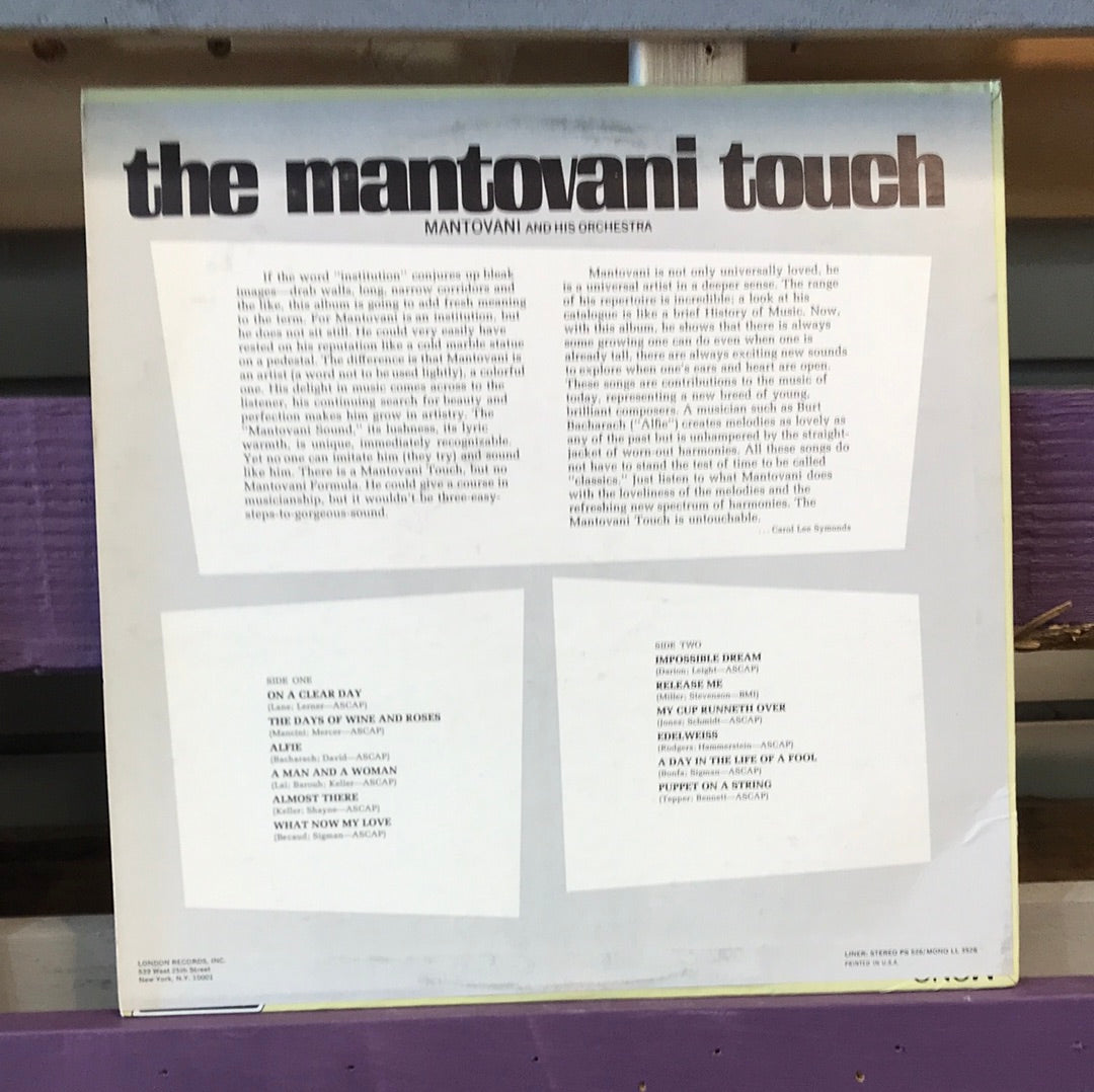 Mantovani And His Orchestra - The Mantovavi Touch - Vinyl Record - 33