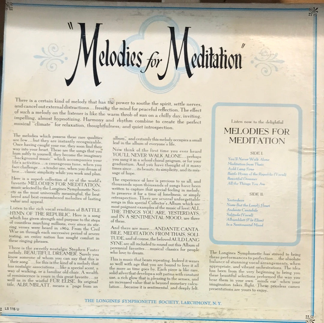 Melodies for Meditation - Vinyl Record - 33