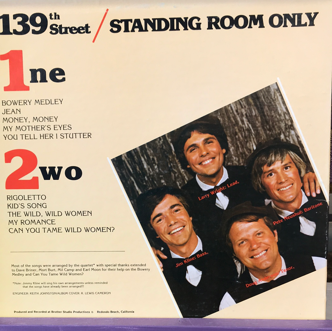 - 139th Street - Standing Room Only - Vinyl Record -