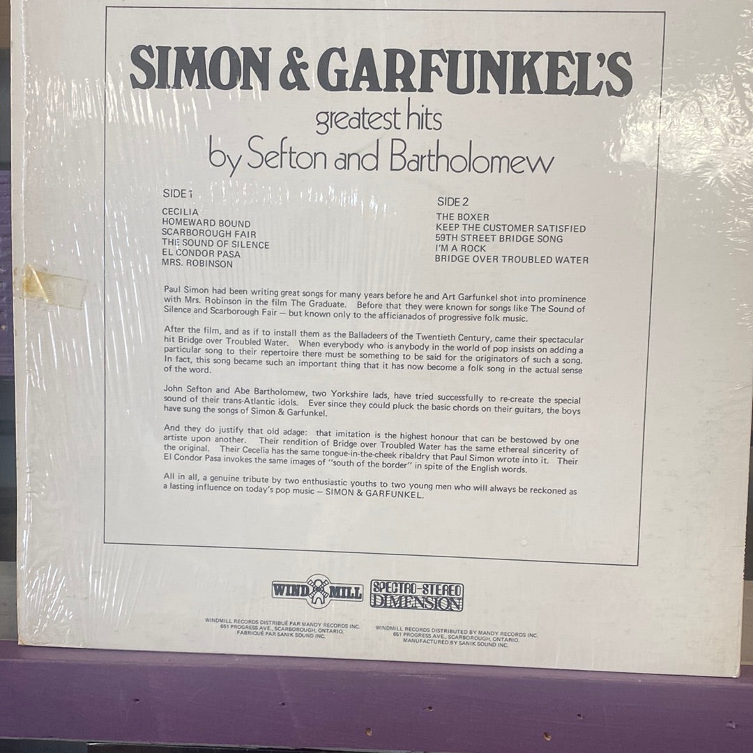 Sefton & Bartholomew - Simon & Garfunkel’s Greatest Hits