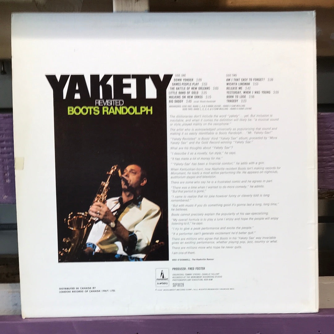 Boots Randolph - Yakety Revisted - Vinyl Record - 33