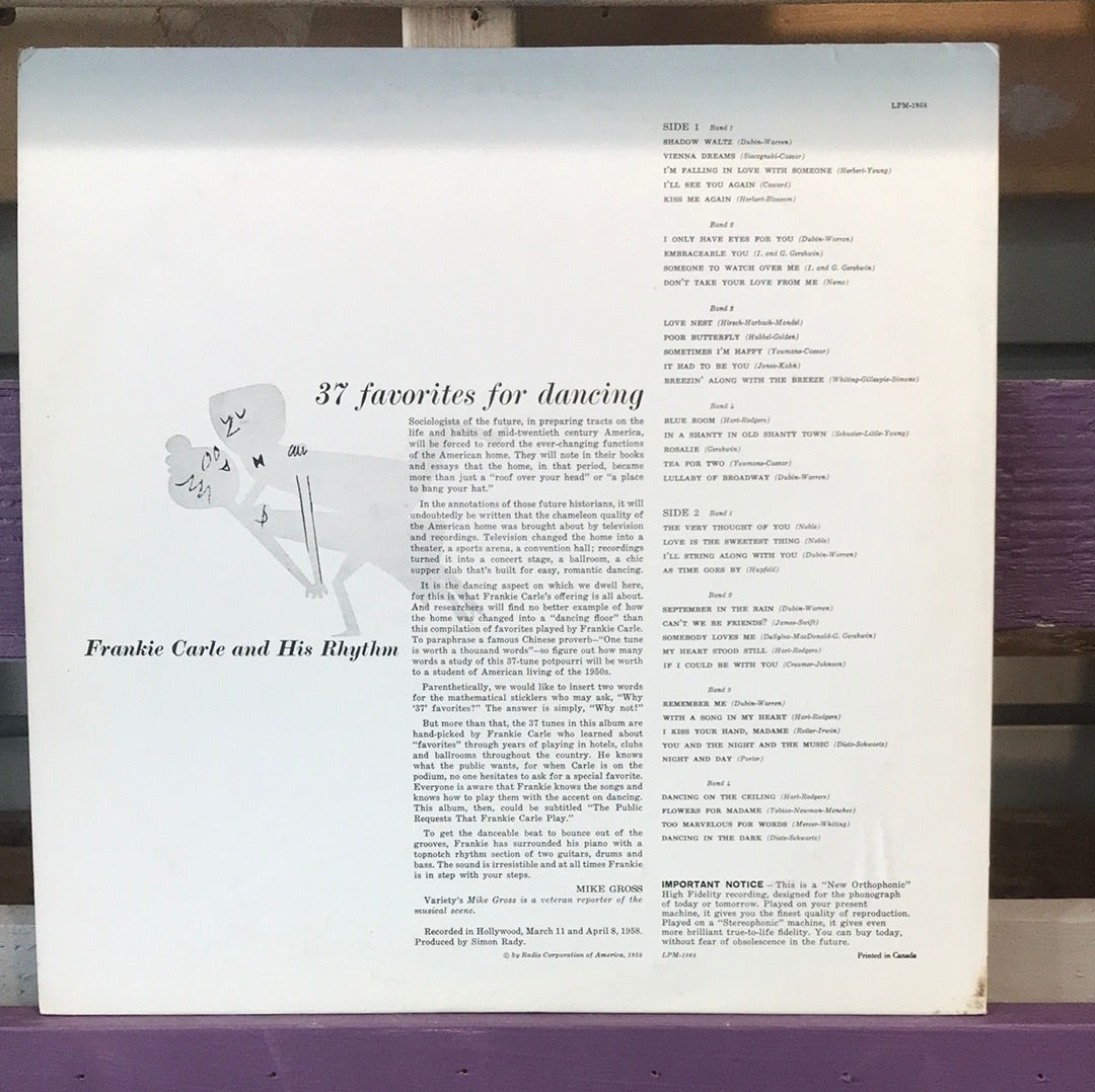 Frank Carle & His Rhythm - 37 Favourites For Dancing - Vinyl Record - 33