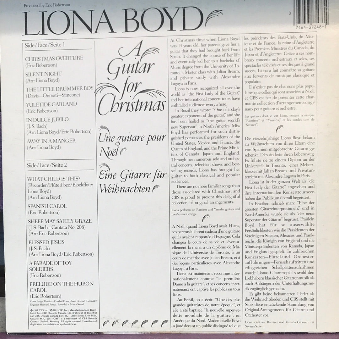 Liona Boyd - A Guitar For Christmas - Vinyl Record - 33