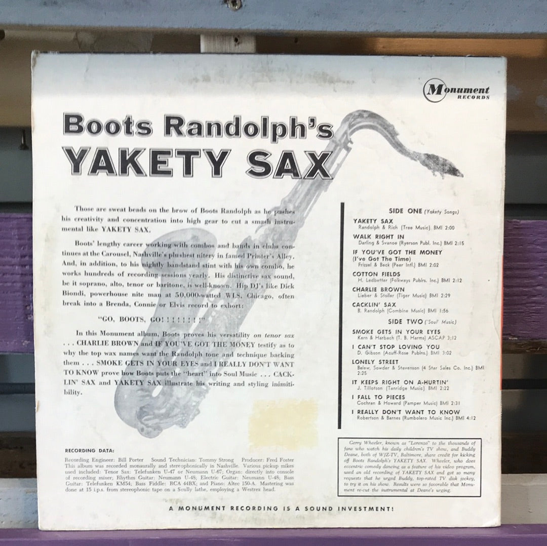Boots Randolph - Yakety Sax. - Vinyl Record - 33