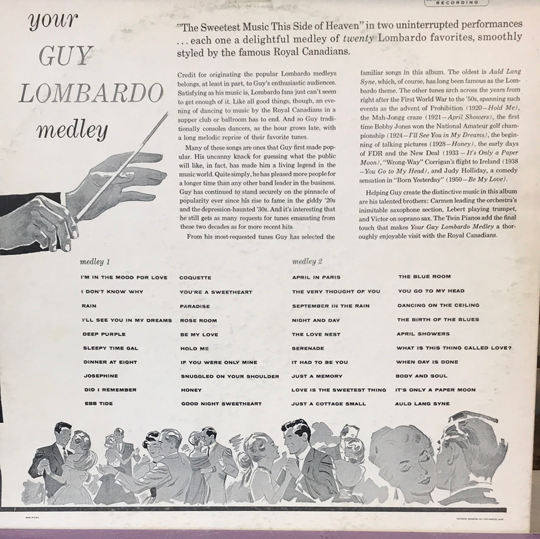 Your Guy Lombardo Medley - Vinyl Record - 33