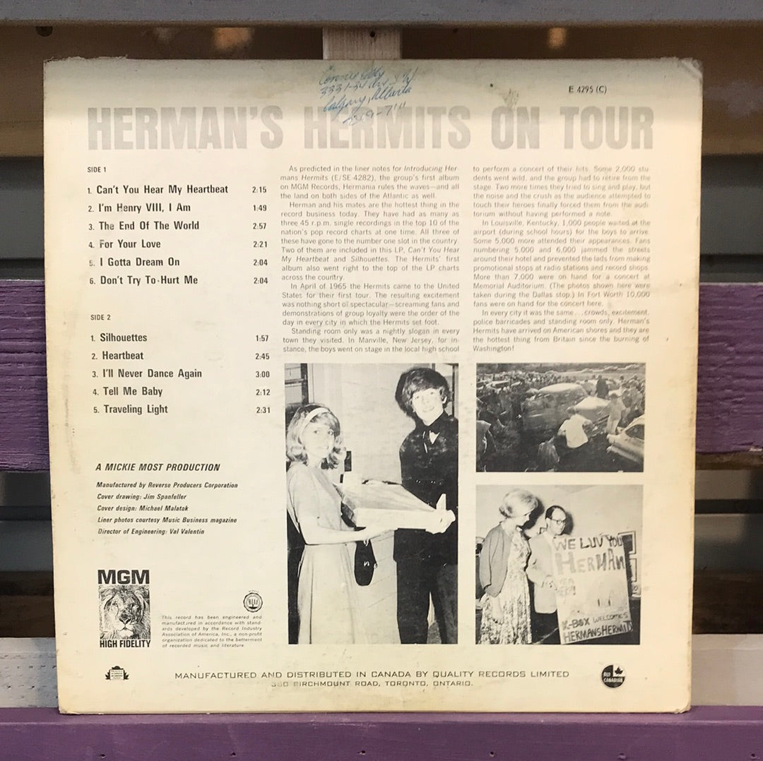 Herman’s Hermits - On Tour - Vinyl Record - 33
