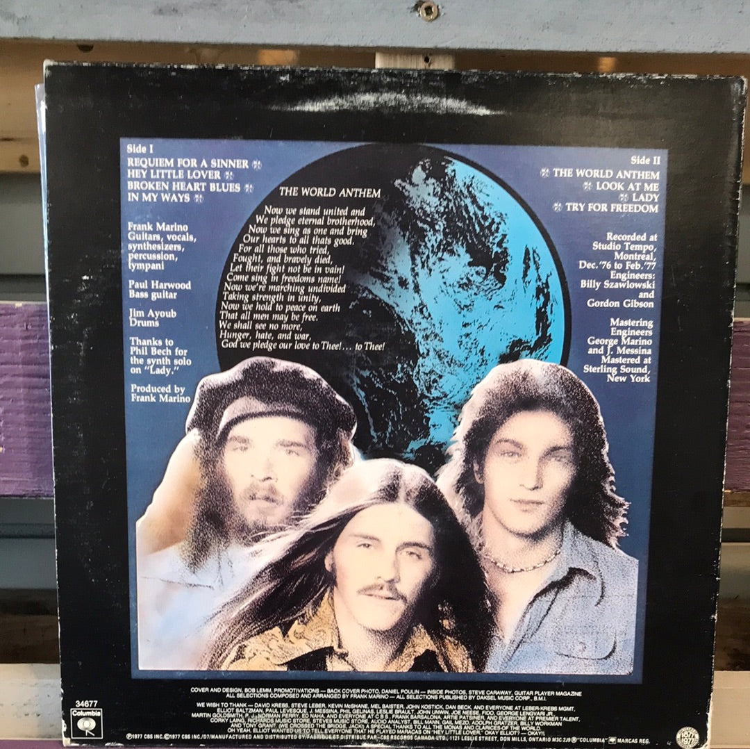 Frank Marino & Mahogany Rush - World Anthem - Vinyl Record - 33